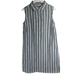 SIGRID OLSEN Striped Sleeveless Shirt Dress tunic size 1X